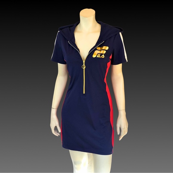 FILA Athletic HOODIE Mini Sports Dress S - Picture 7 of 10
